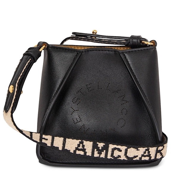 Stella McCartney Micro Mini Logo Strap Crossbody Bag -...